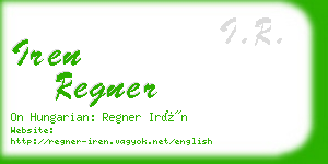 iren regner business card